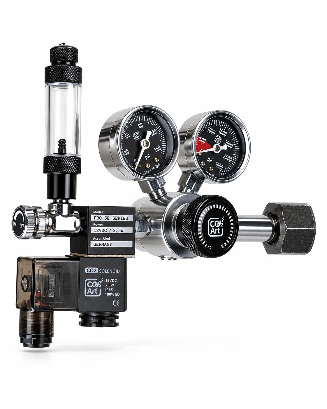 PRO-SE Series - Dual-Stage CO2-Regelaar voor Aquaria met Geïntegreerde Magneetklep